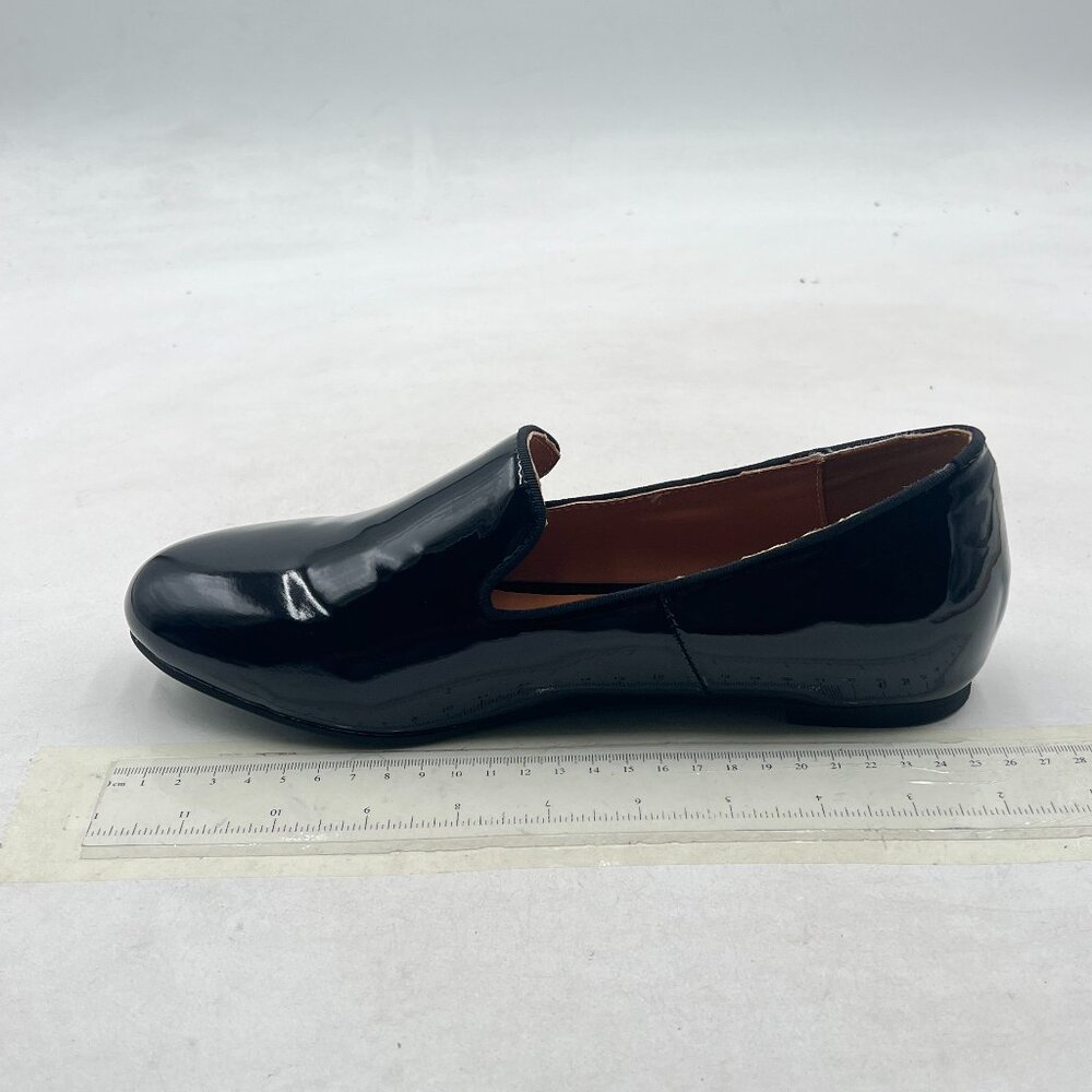 Black Women's Comfortable Flat Loafers Comfortable Cute Round Toe Slip On Pumps